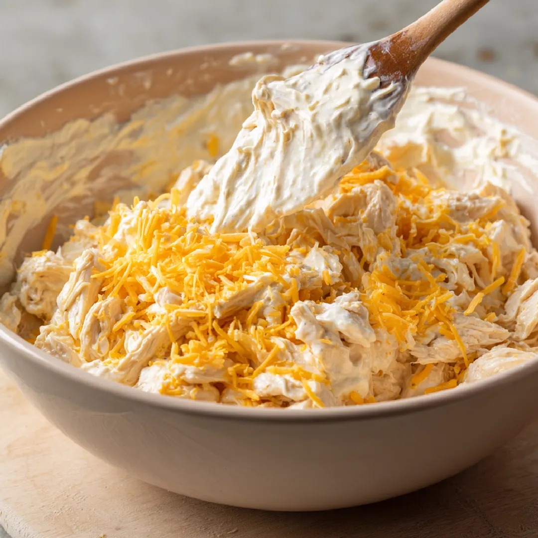 cheesy-chicken-tater-tot-casserole-filling mixing filling for cheesy chicken and tater tot casserole recipe