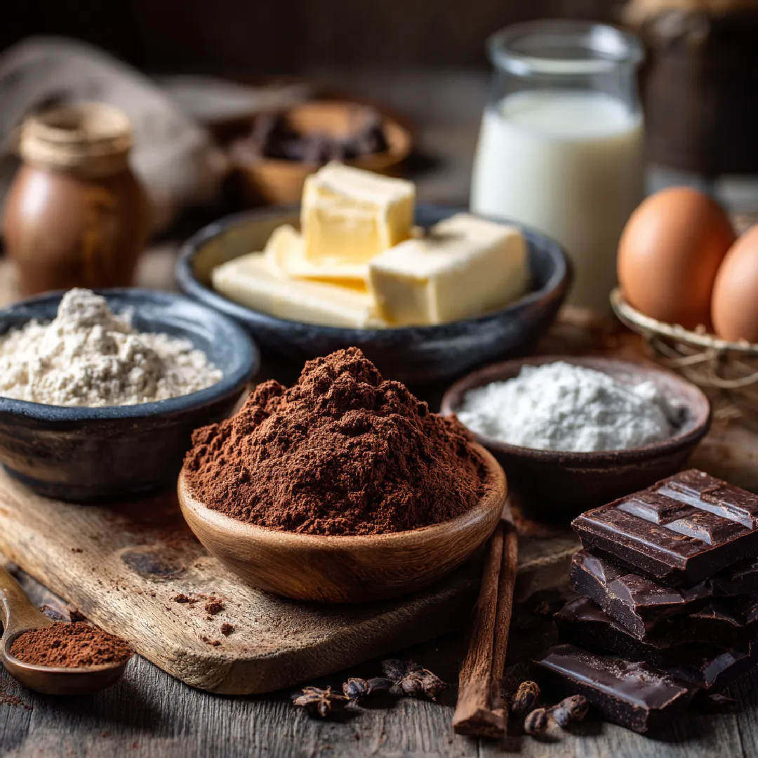 chocolate-pudding-cake-ingredients Ingredients for recipe chocolate pudding cake