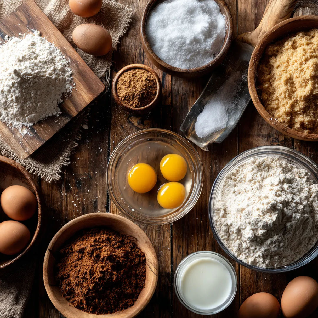recipe-for-pudding-cake-ingredients Recipe for pudding cake ingredients flat lay