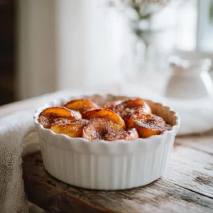 baked peaches fresh from the oven