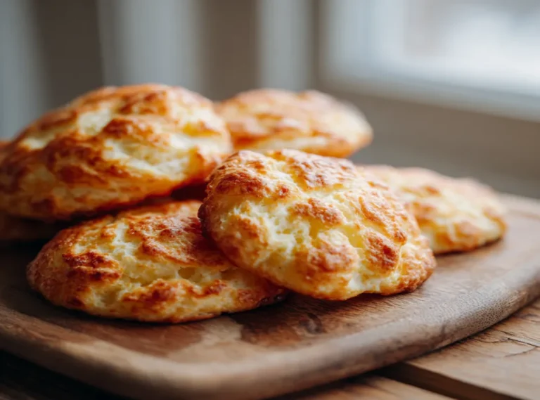 Cottage Cheese Cloud Bread 3 STACK OF Cottage cheese cloud bread on board
