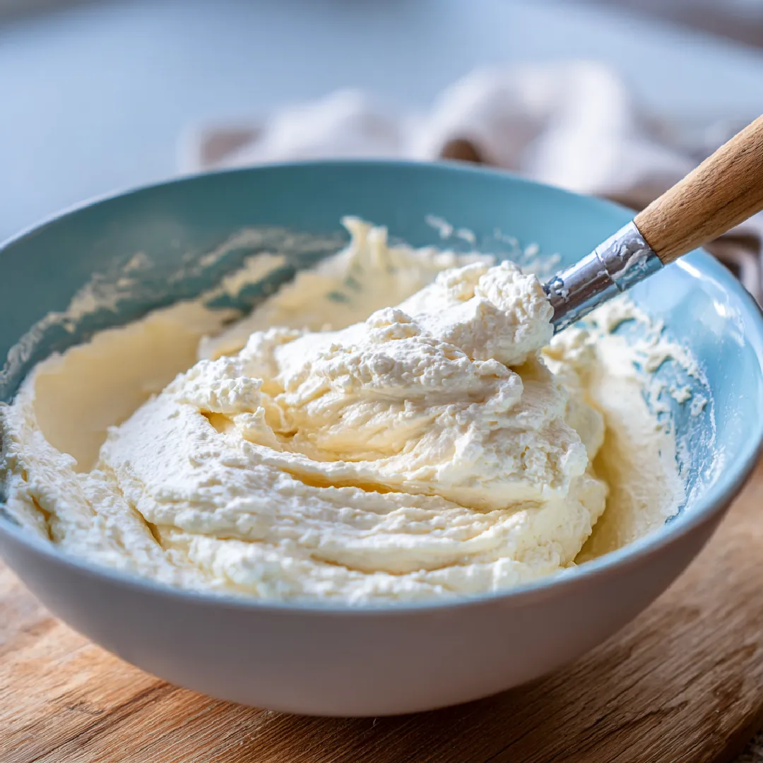 folded-cloud-bread-batter Folding cottage cheese cloud bread batter