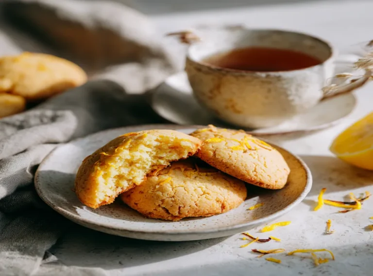 Lemon Pound Cake Cookies 3 Lemon cookies with tea