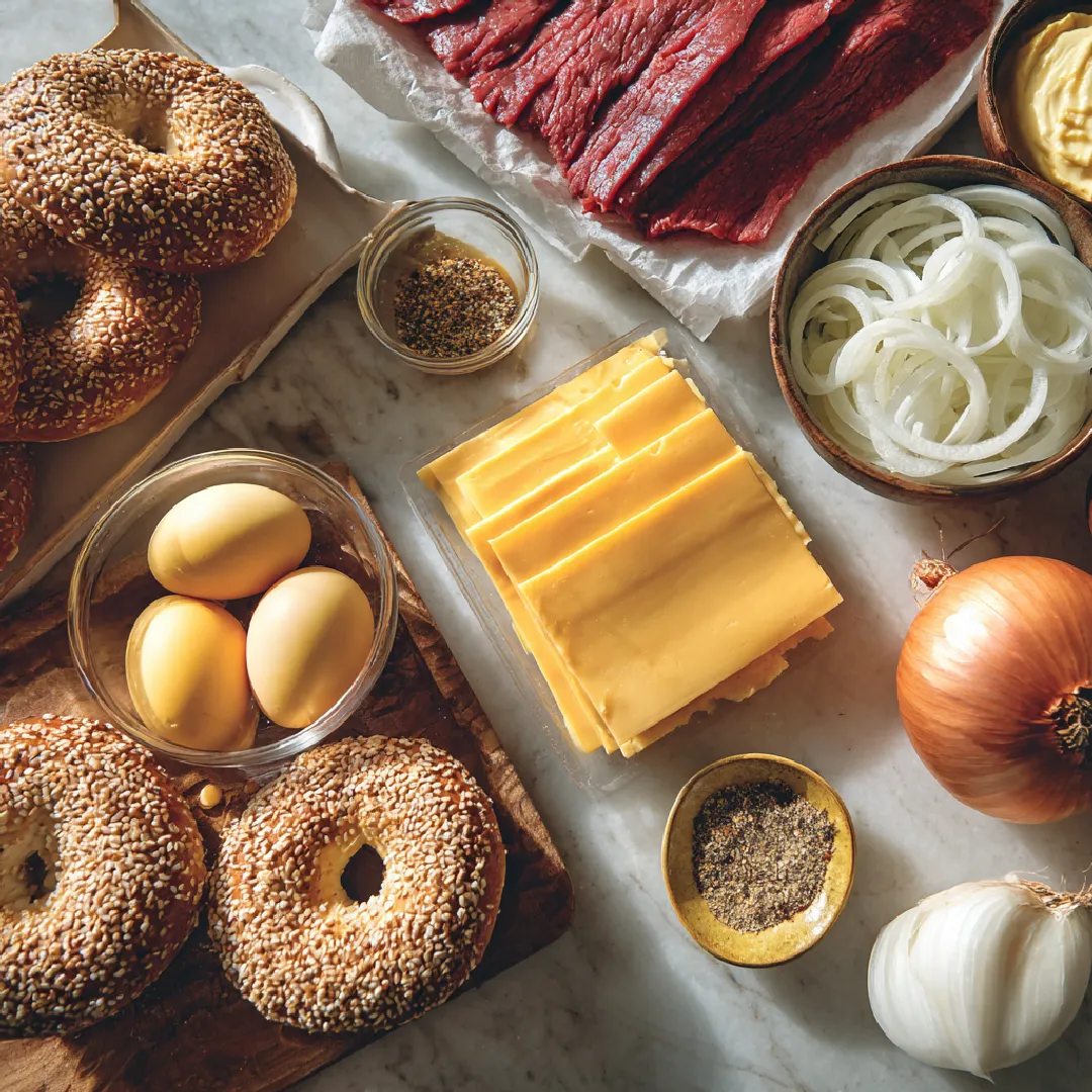 steak-egg-cheese-bagel-ingredients Ingredients for Copycat McDonalds Steak Egg Cheese