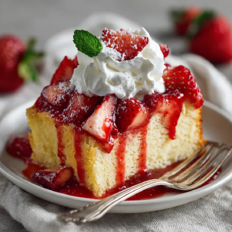 Strawberries Pound Cake and Whipped Cream 3 Plated slice of strawberries pound cake and whipped cream