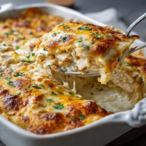 Mexican White Trash Casserole in baking dish