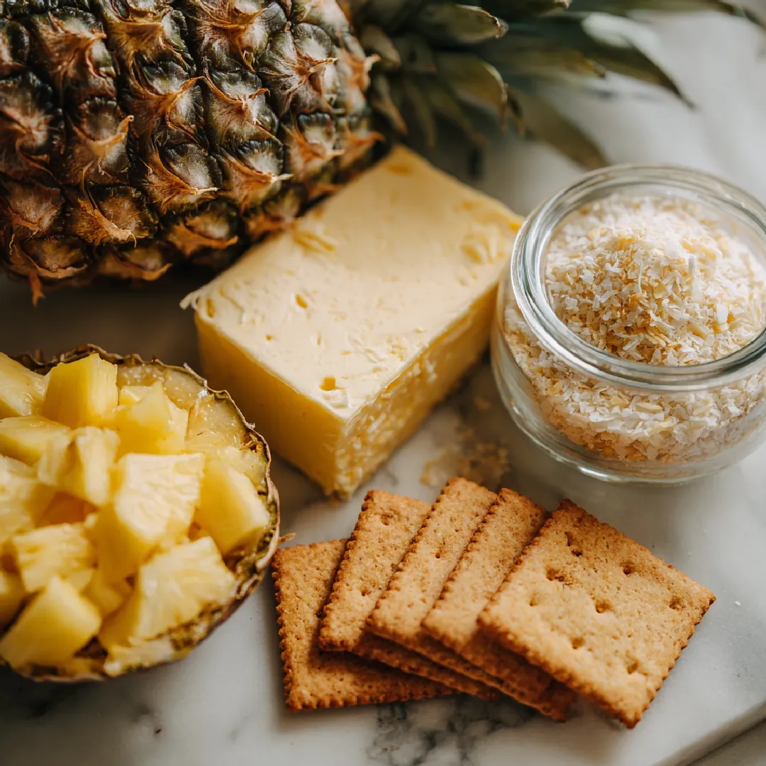 pineapple-casserole-ingredients Ingredients for pineapple cheese casserole recipe