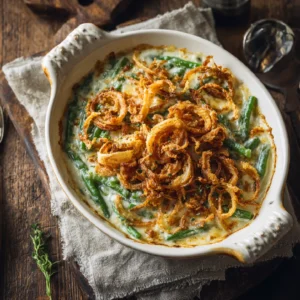 Green bean casserole Thanksgiving side dish