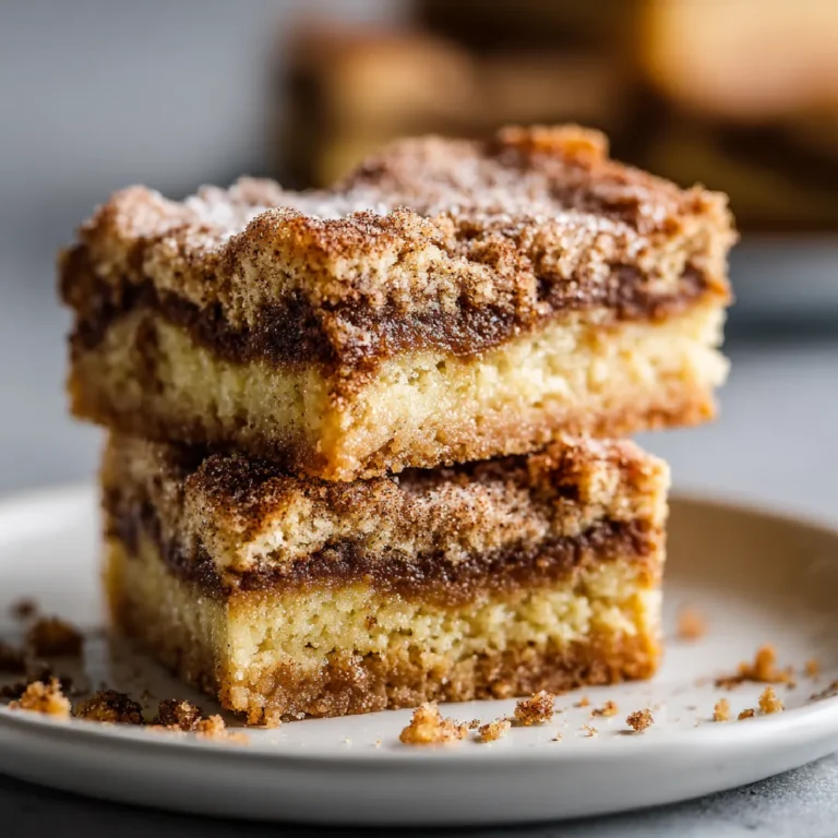 Cinnamon Sugar Blondies 3 Close-up of cinnamon blondie showing soft, chewy texture and sugar crust