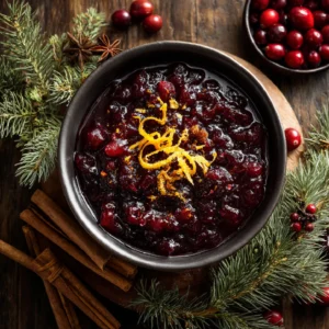 cranberry sauce in bowl