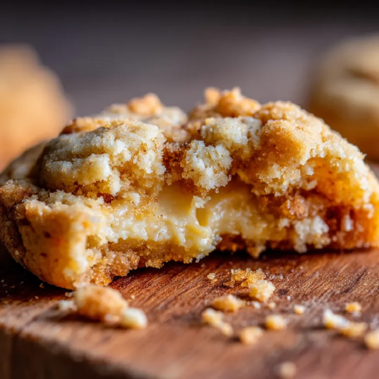 Apple Cider Cheesecake Cookies for Thanksgiving 3 Close-up of a gooey apple cider cheesecake cookie