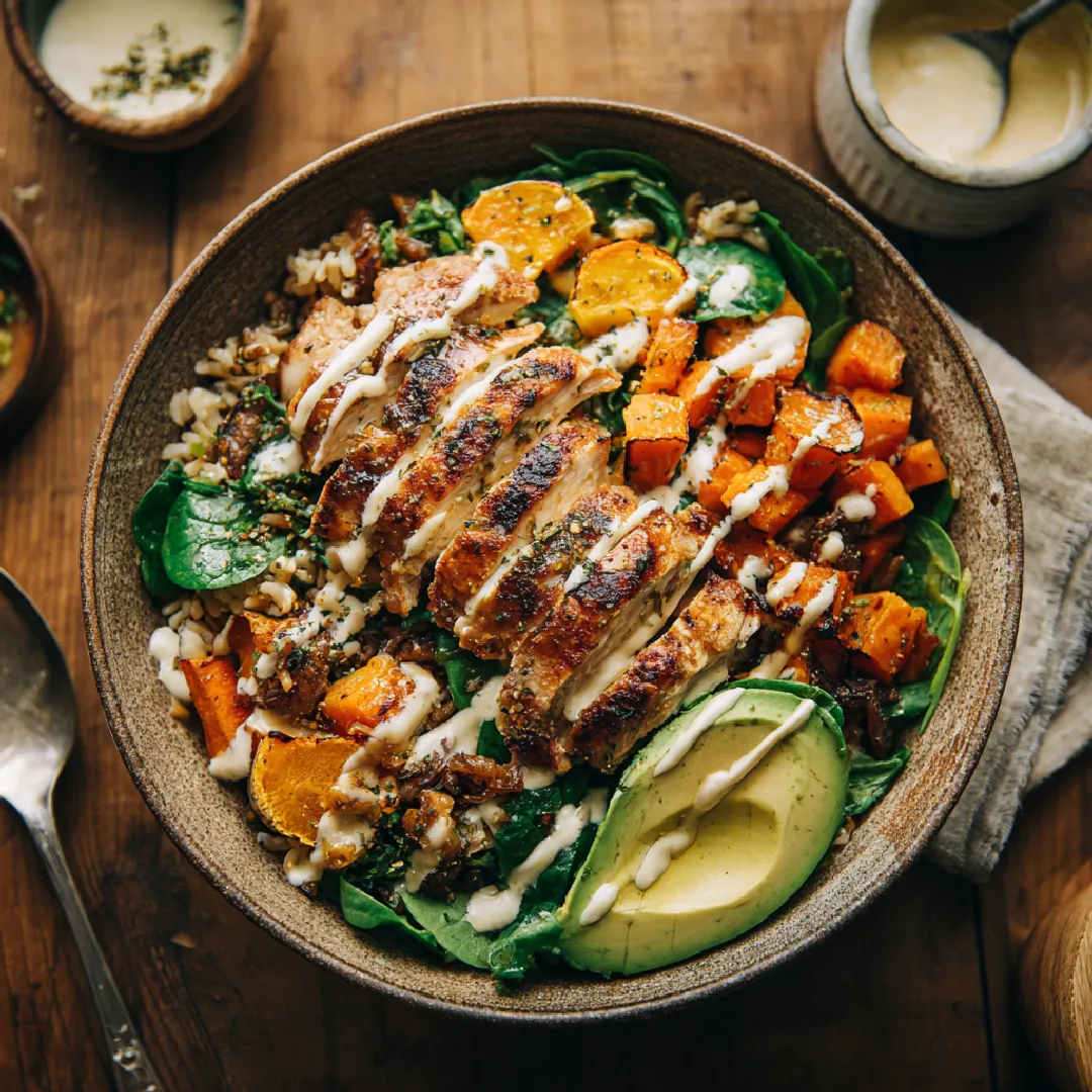 Chicken and Sweet Potato Rice Bowl
