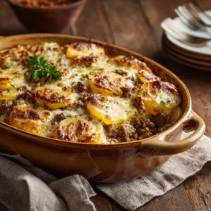 Hobo Casserole 2 Hobo Casserole with cheese and potatoes