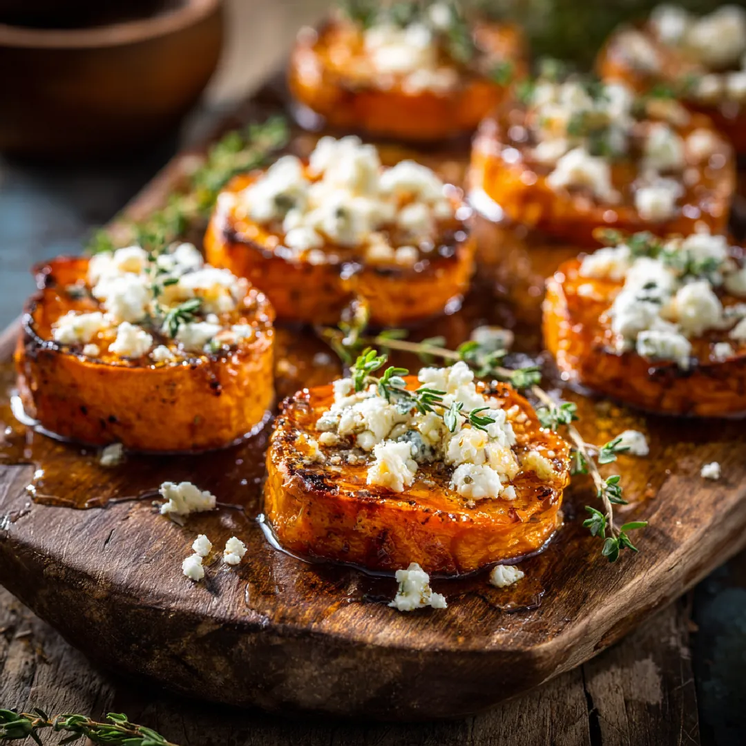 Honey Feta Sweet Potato Rounds