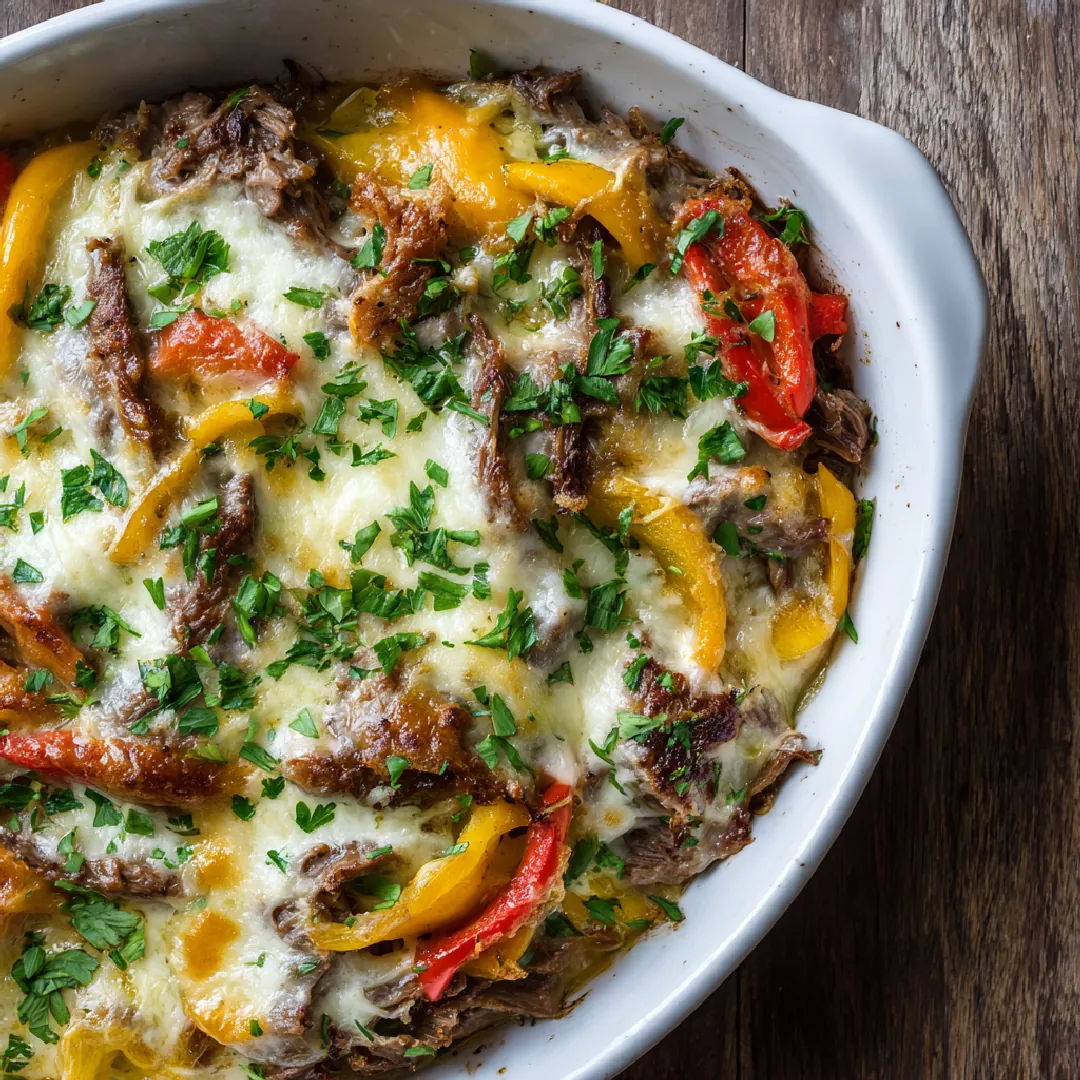 Philly Cheesesteak Casserole