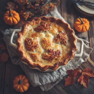 Roasted Autumn Vegetable Pot Pie 2 Roasted Autumn Vegetable Pot Pie in ceramic dish