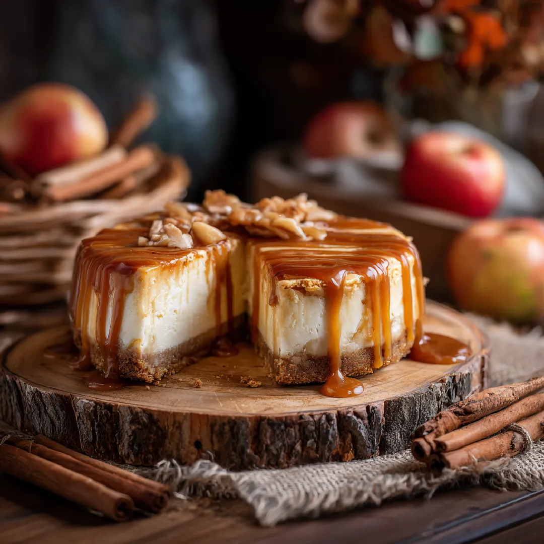 Salted Caramel Apple Pie Cheesecake