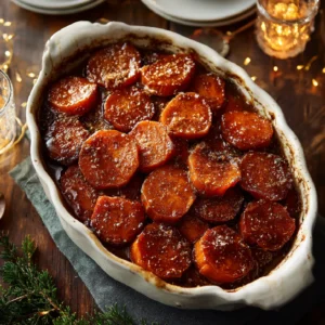 Southern Candied Yams in baking dish