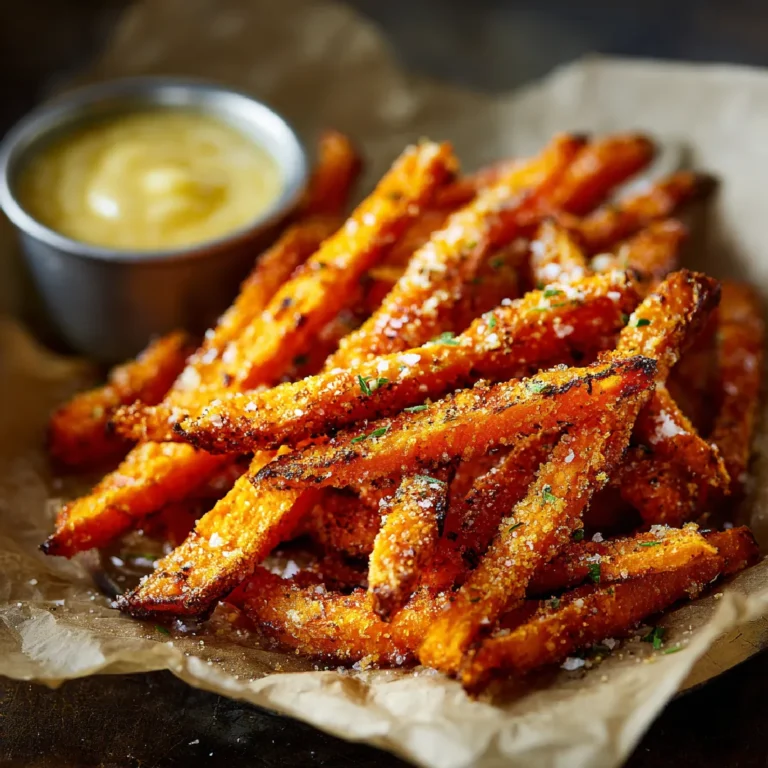Sweet Potato Fries Served with Dip
