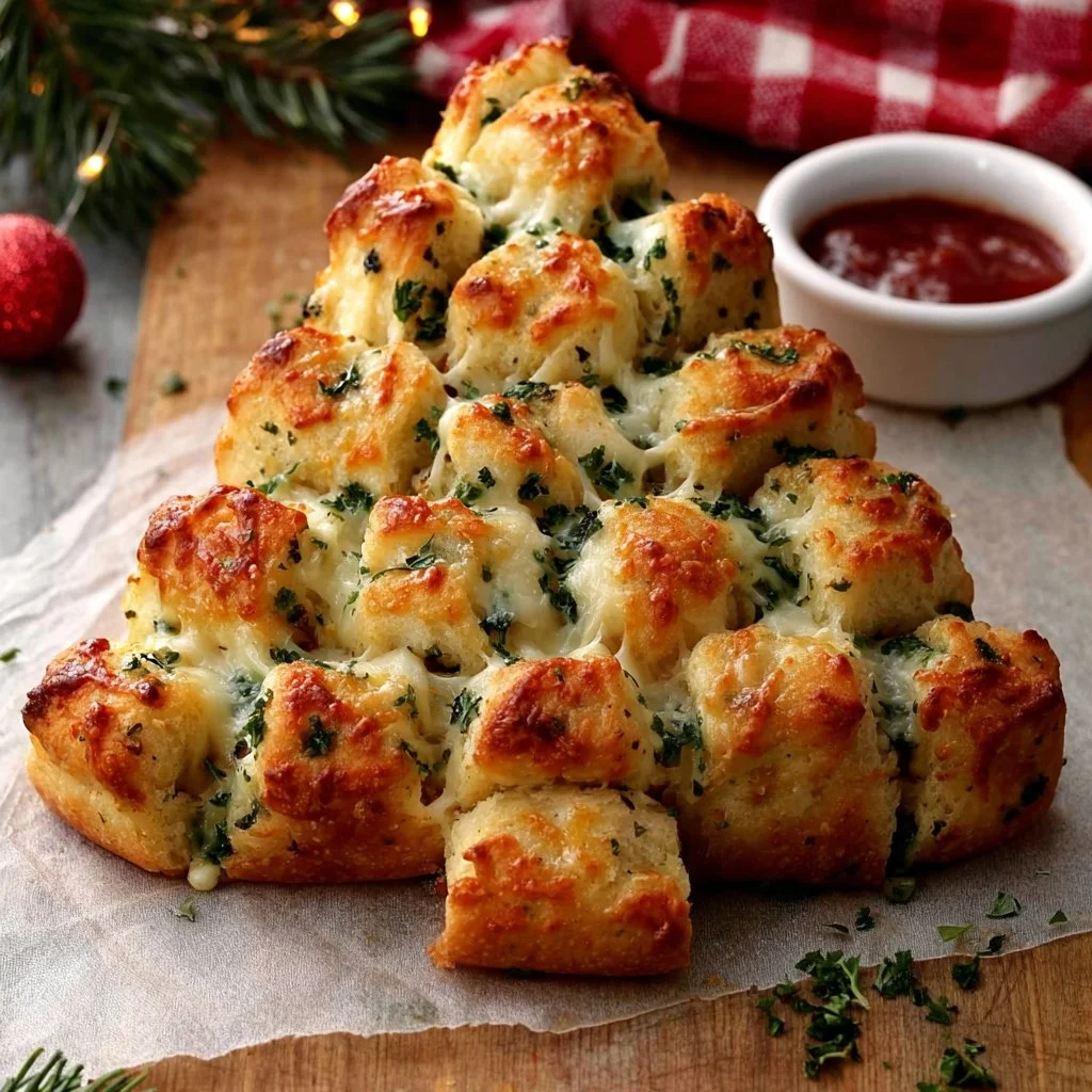 Cheesy Christmas Tree Bread