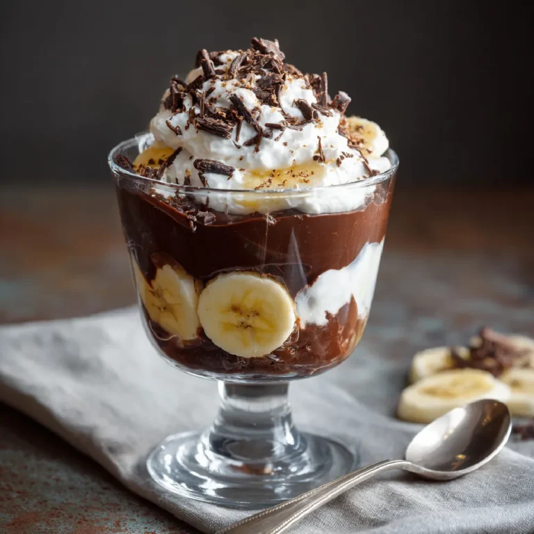 Chocolate Banana Pudding 3 chocolate banana pudding served