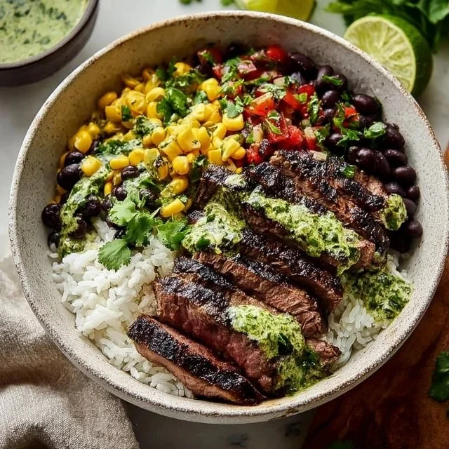 Cilantro Lime Steak Bowls