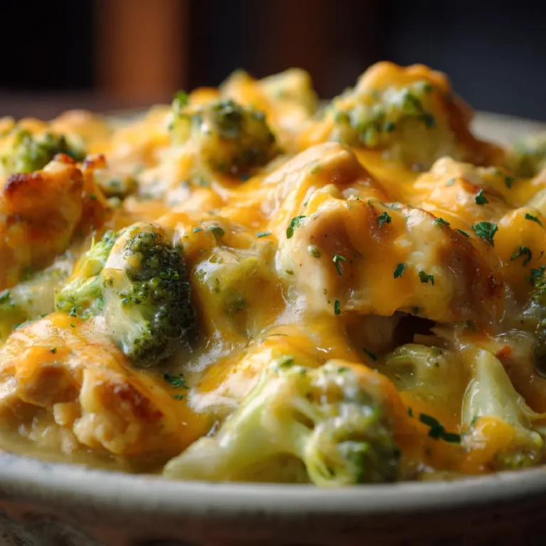 Served crockpot broccoli cheddar chicken with bread