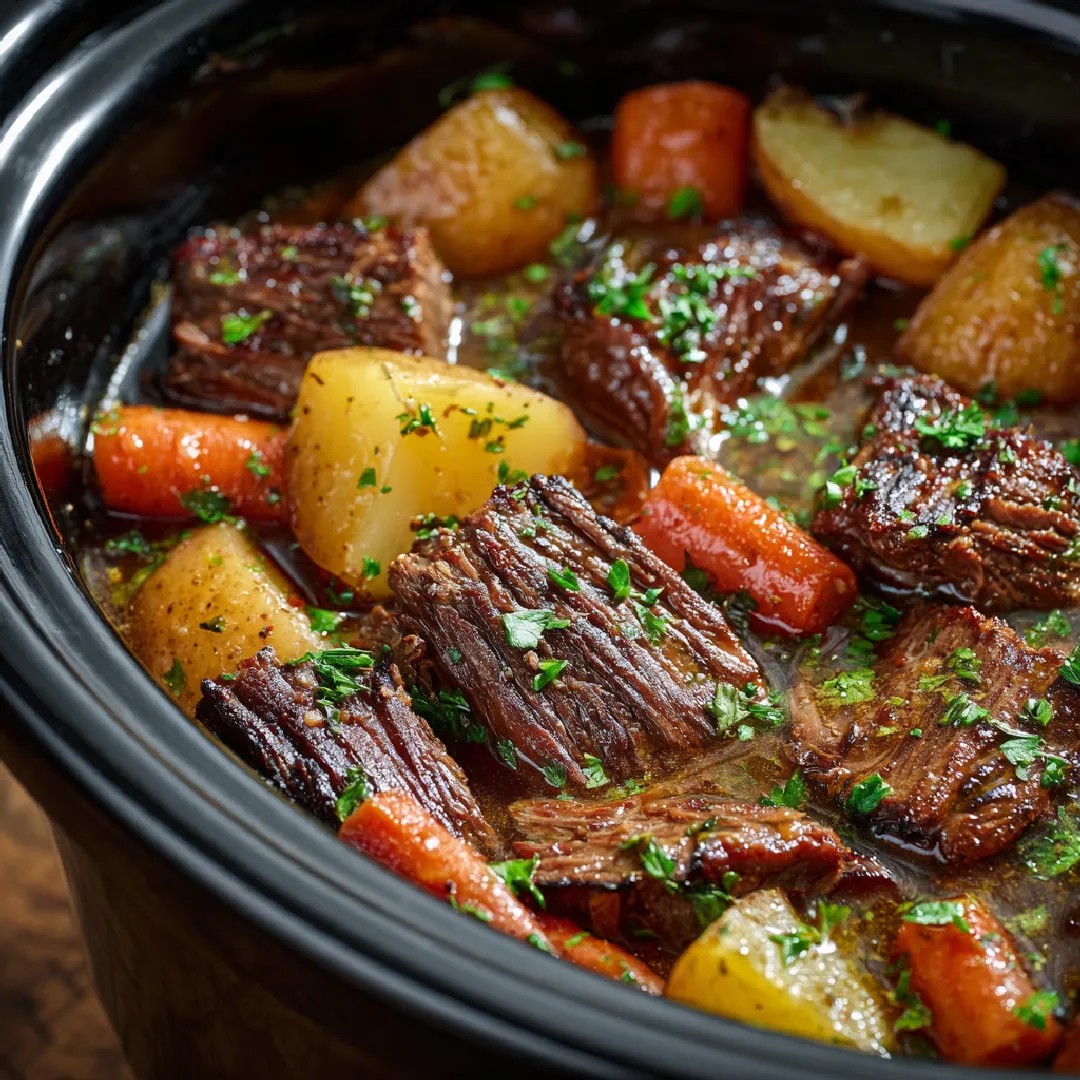 Crockpot Pot Roast with Potatoes and Carrots