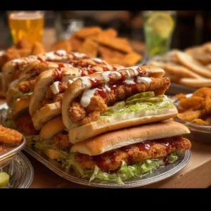 Dynamite Chicken Buns 2 Delicious Dynamite Chicken Buns served on a plate