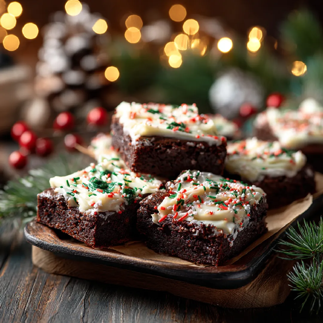 Frosted Christmas Brownies
