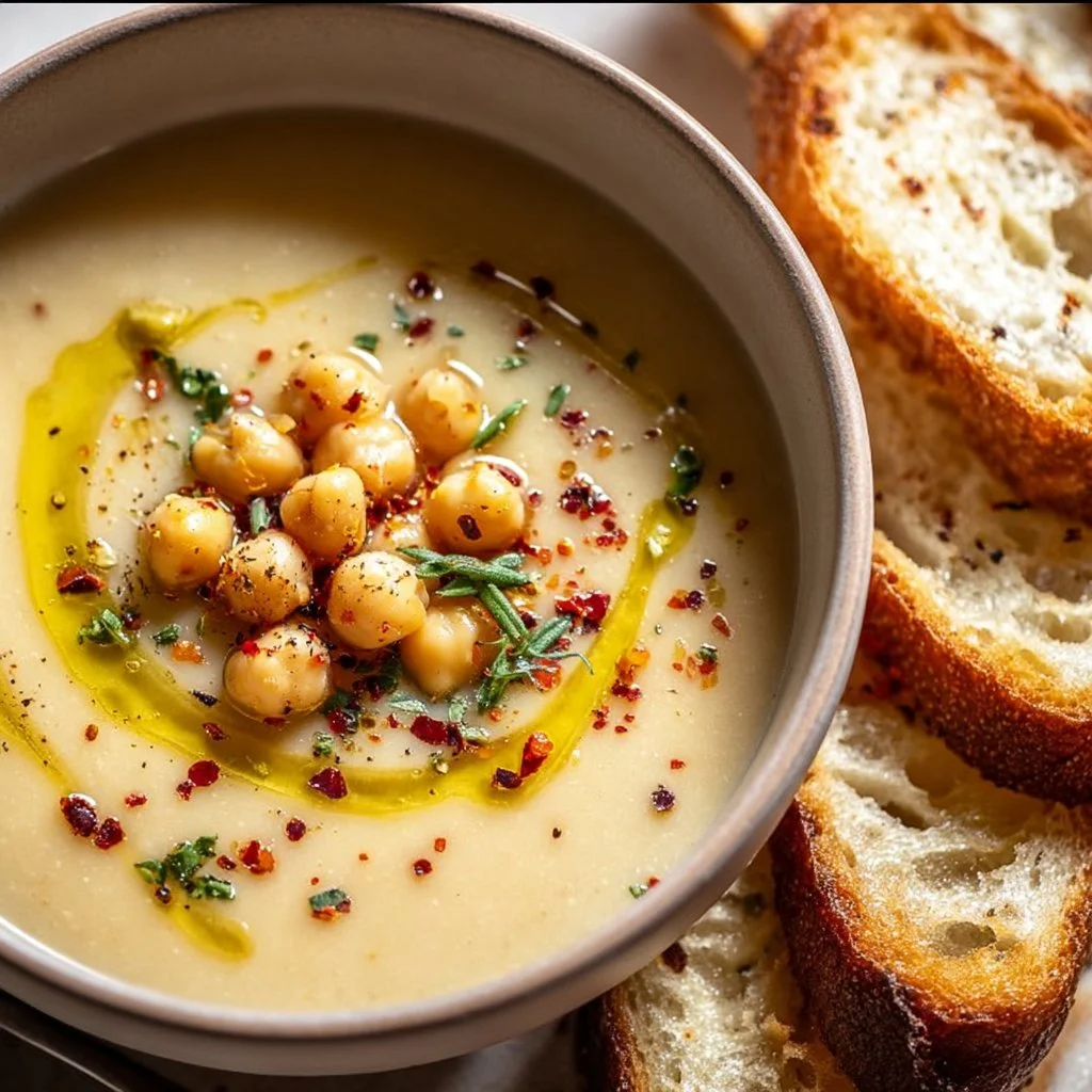 Garlic Chickpea Soup