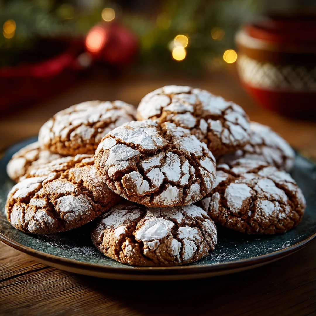 Gingerbread Crinkle Cookies