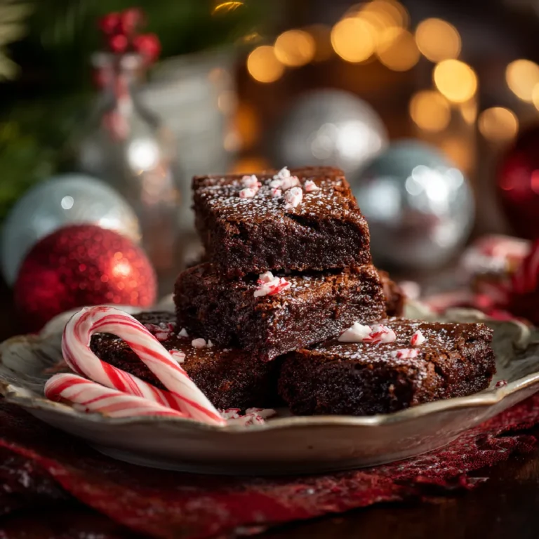 Frosted Christmas Brownies 3 Frosted Christmas Brownies on holiday table
