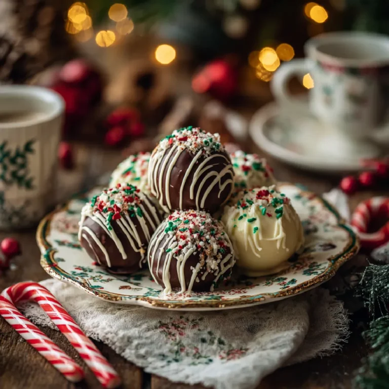 Little Debbie Christmas Tree Cake Truffles 3 Christmas Tree Cake Truffles on a holiday plate