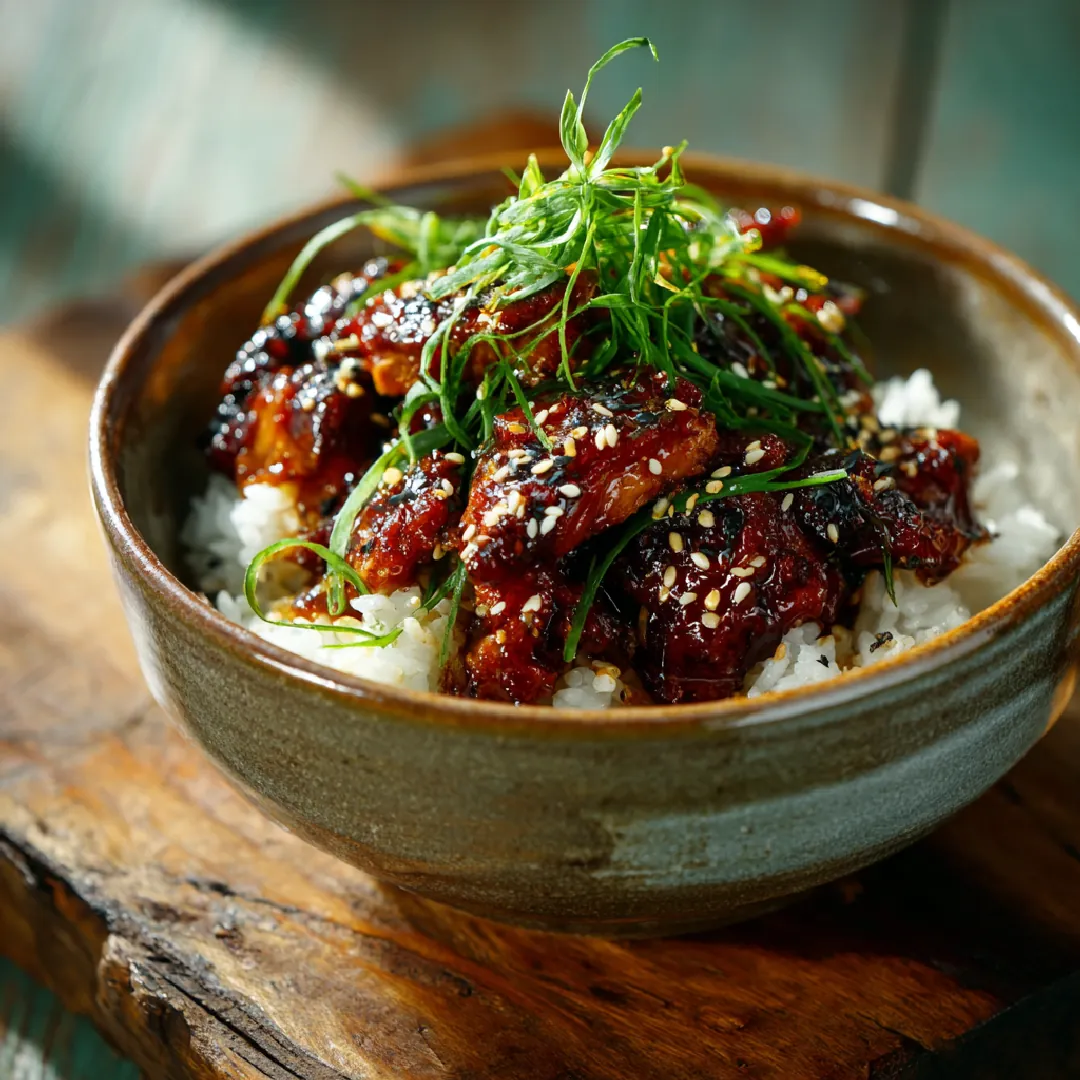 Sticky Chicken Rice Bowl