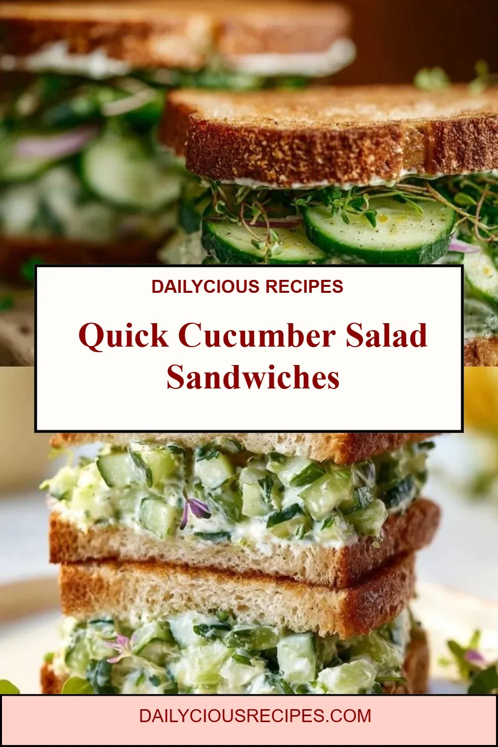 Quick Cucumber Salad Sandwiches