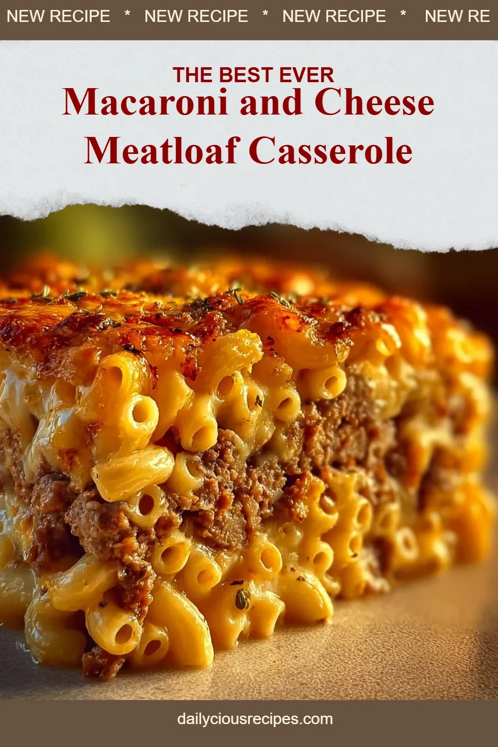 Macaroni and Cheese Meatloaf Casserole