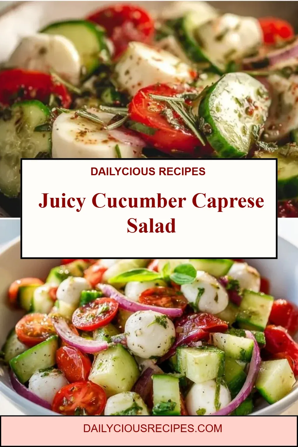 Juicy Cucumber Caprese Salad