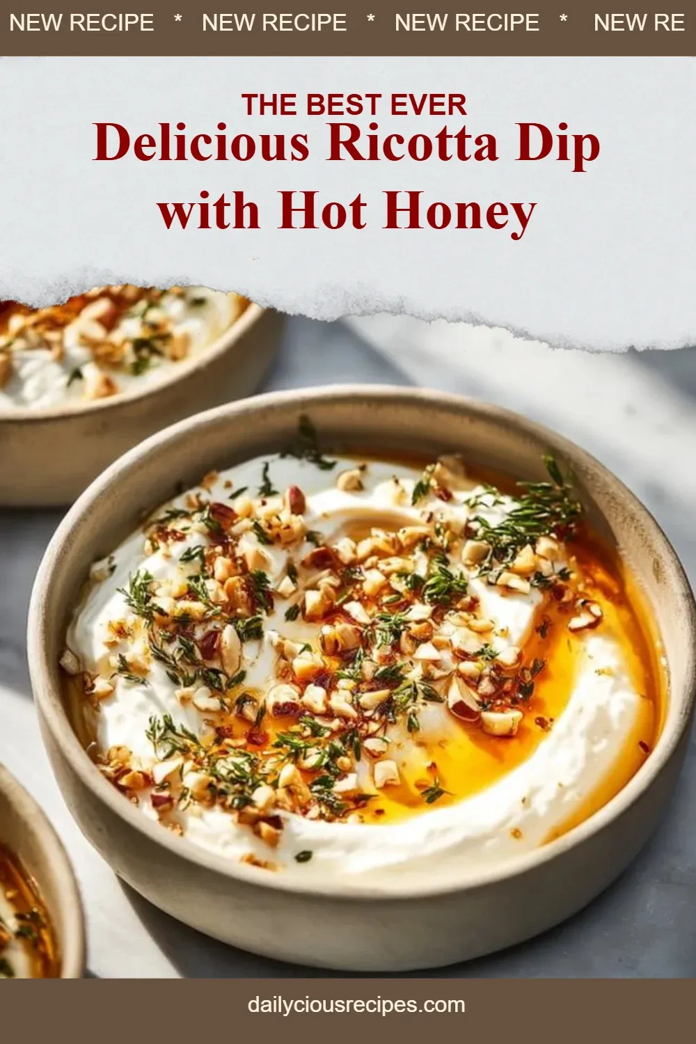 Best 14 Delicious Dip Recipes for Game Day 4 Delicious Ricotta Dip with Hot Honey
