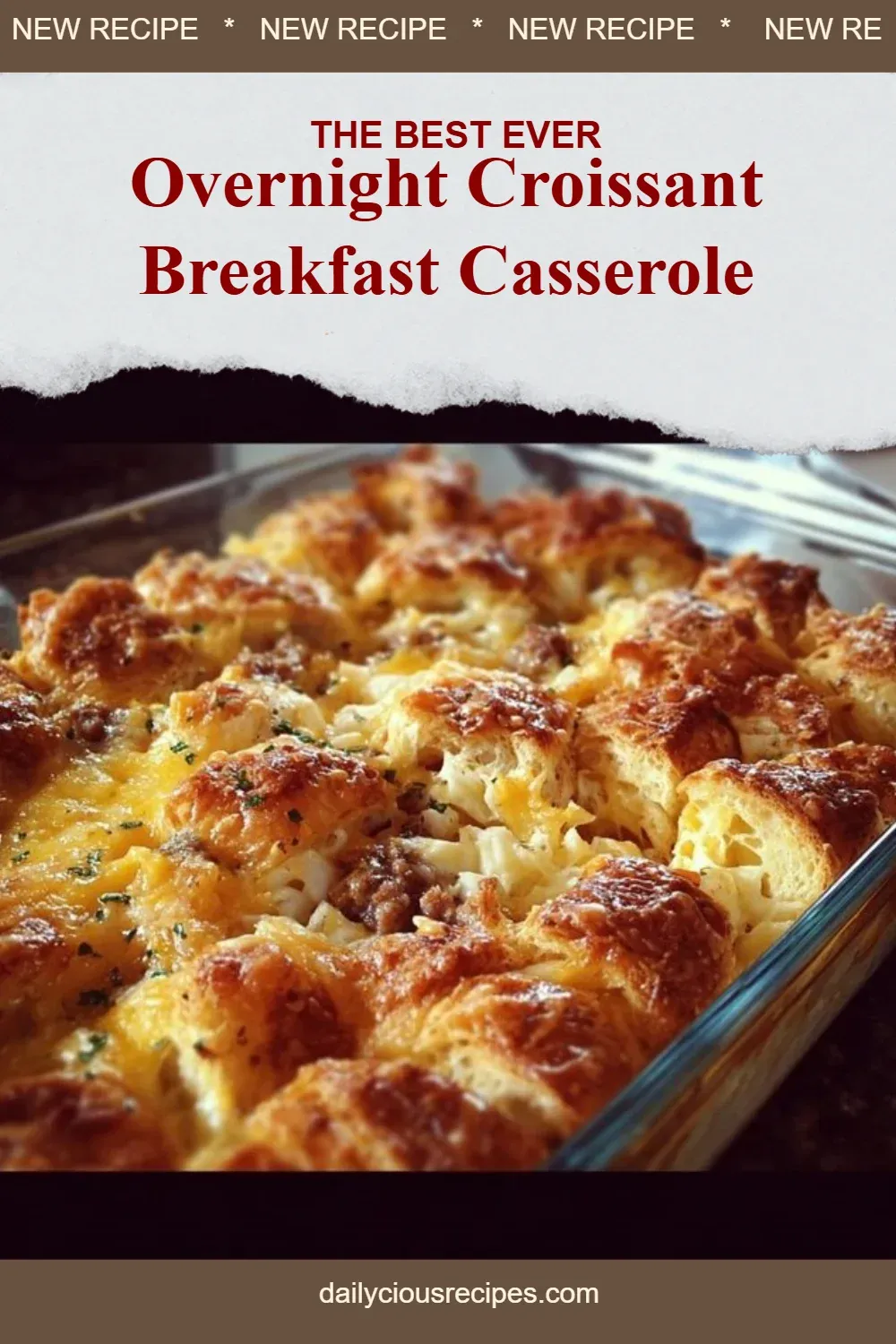 Overnight Croissant Breakfast Casserole