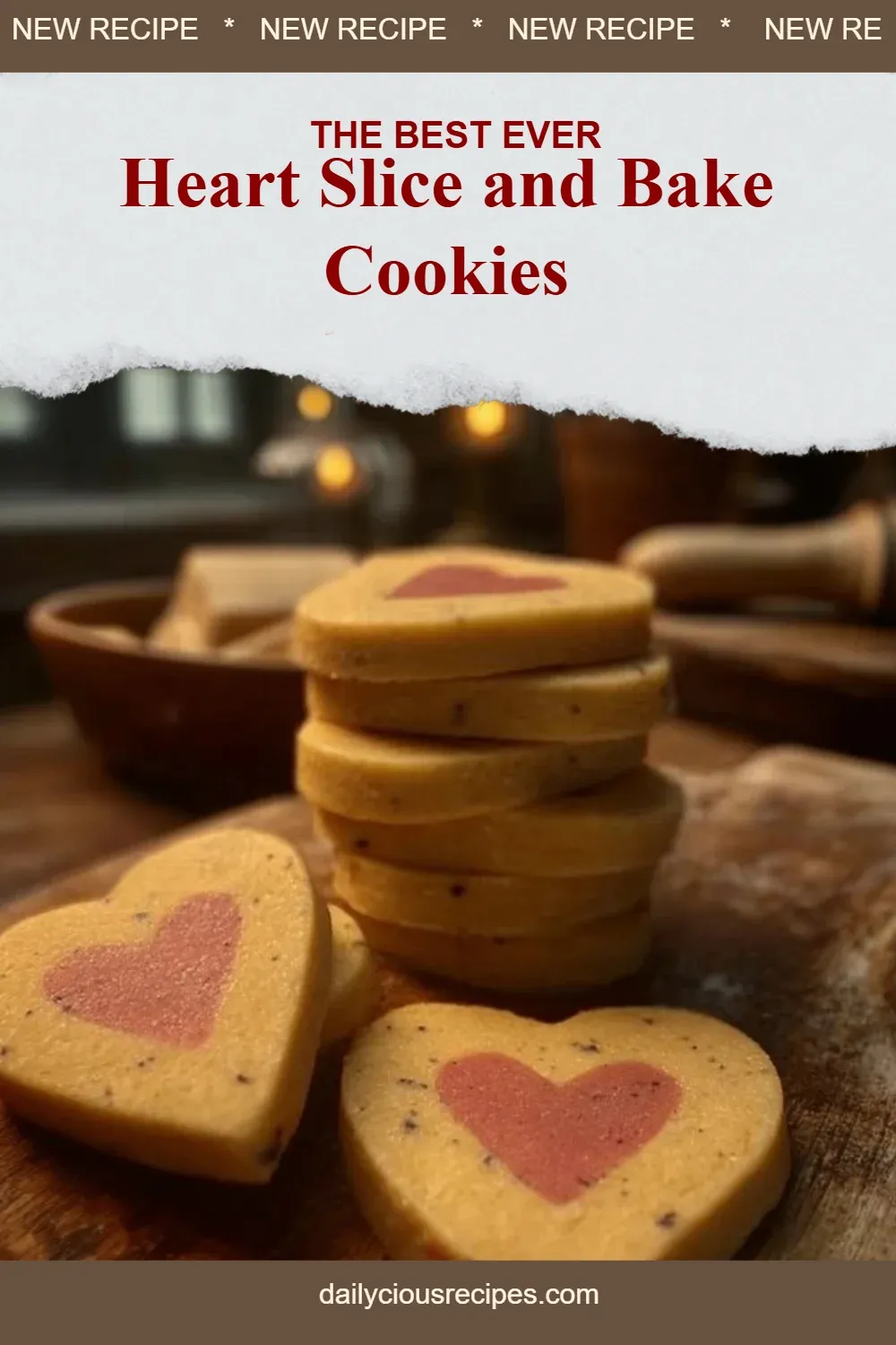 Best 17 Cookie Recipes To Satisfy Your Sweet Cravings 11 Heart Slice and Bake Cookies
