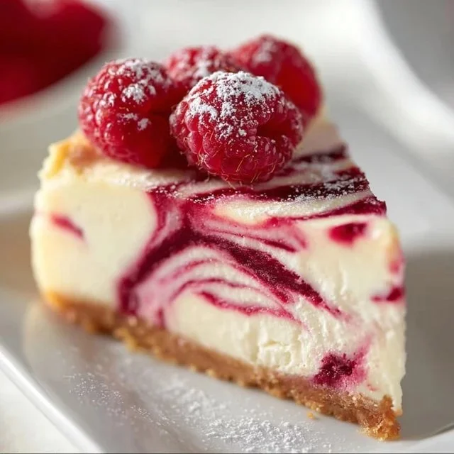 Baked Raspberry Cheesecake