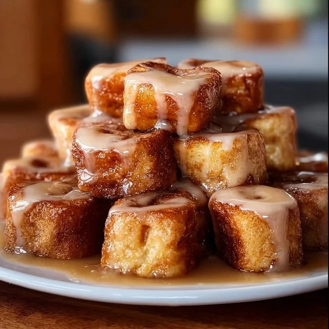 Cinnamon Roll French Toast Bites