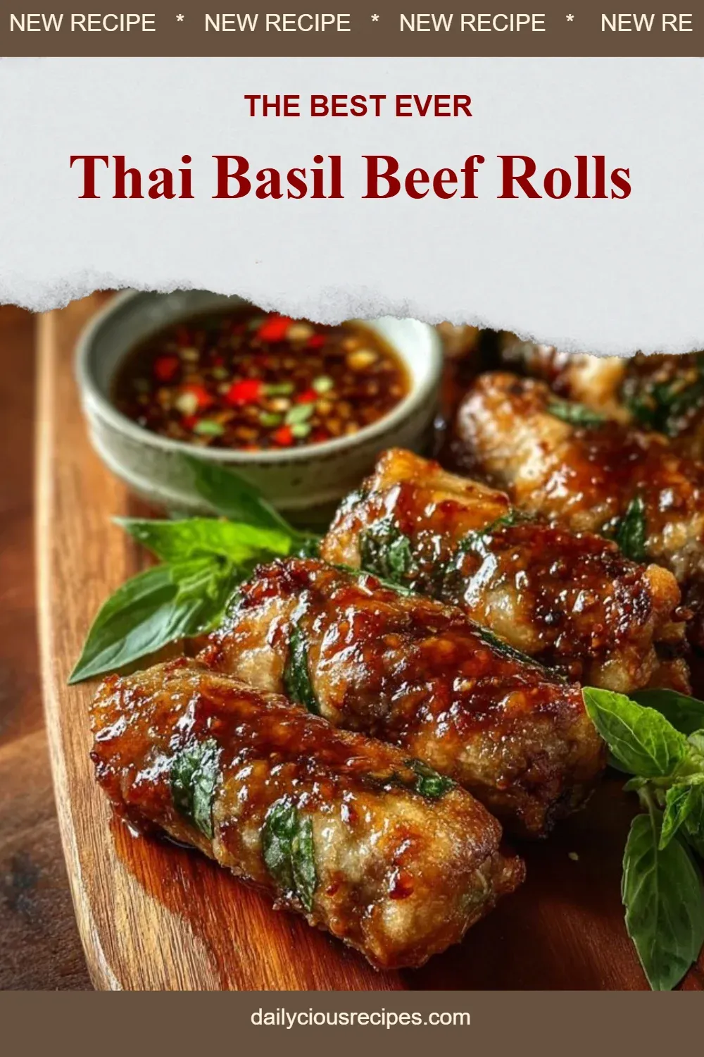 Thai Basil Beef Rolls