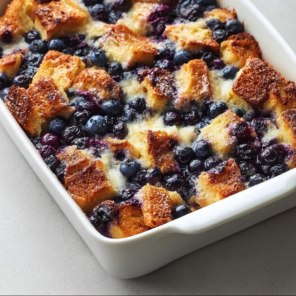 Quick Blueberry French Toast Casserole