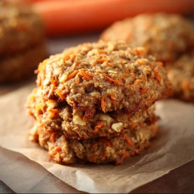 Healthy Carrot Cake Oatmeal Cookies