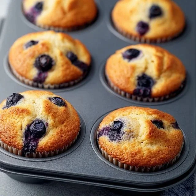 Hearty Blueberry Protein Muffins