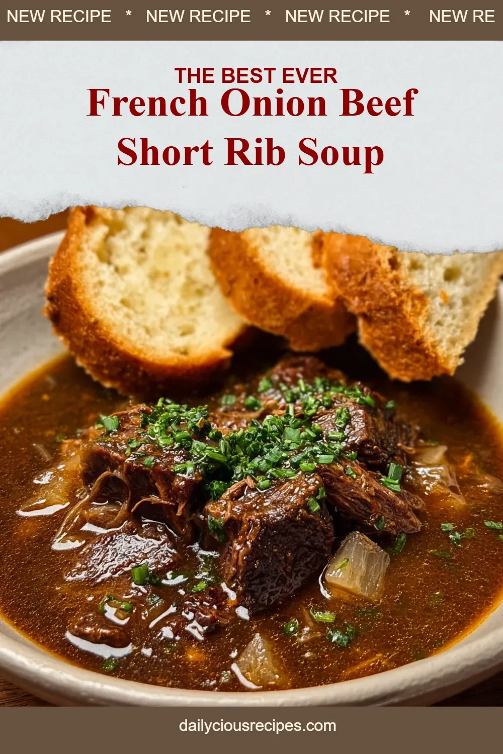 French Onion Beef Short Rib Soup