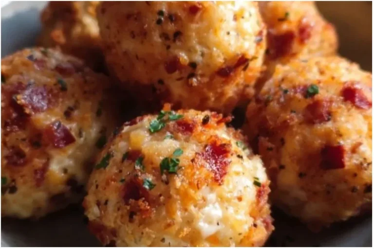 Mini Bacon Ranch Cheeseballs served on a platter as a tasty appetizer