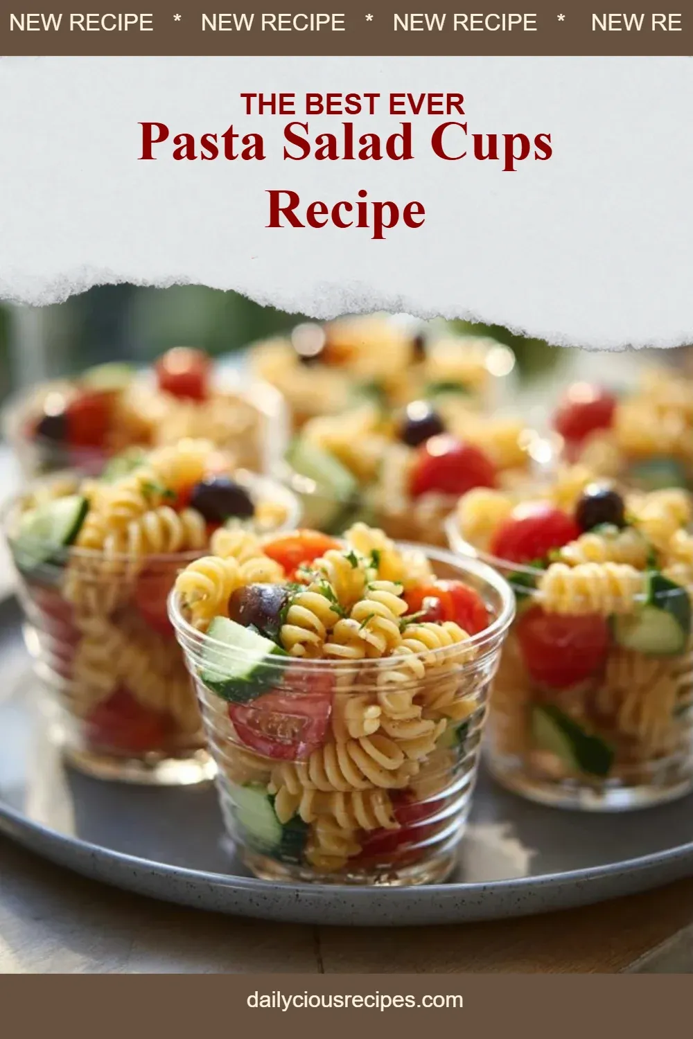 Pasta Salad Cups Recipe